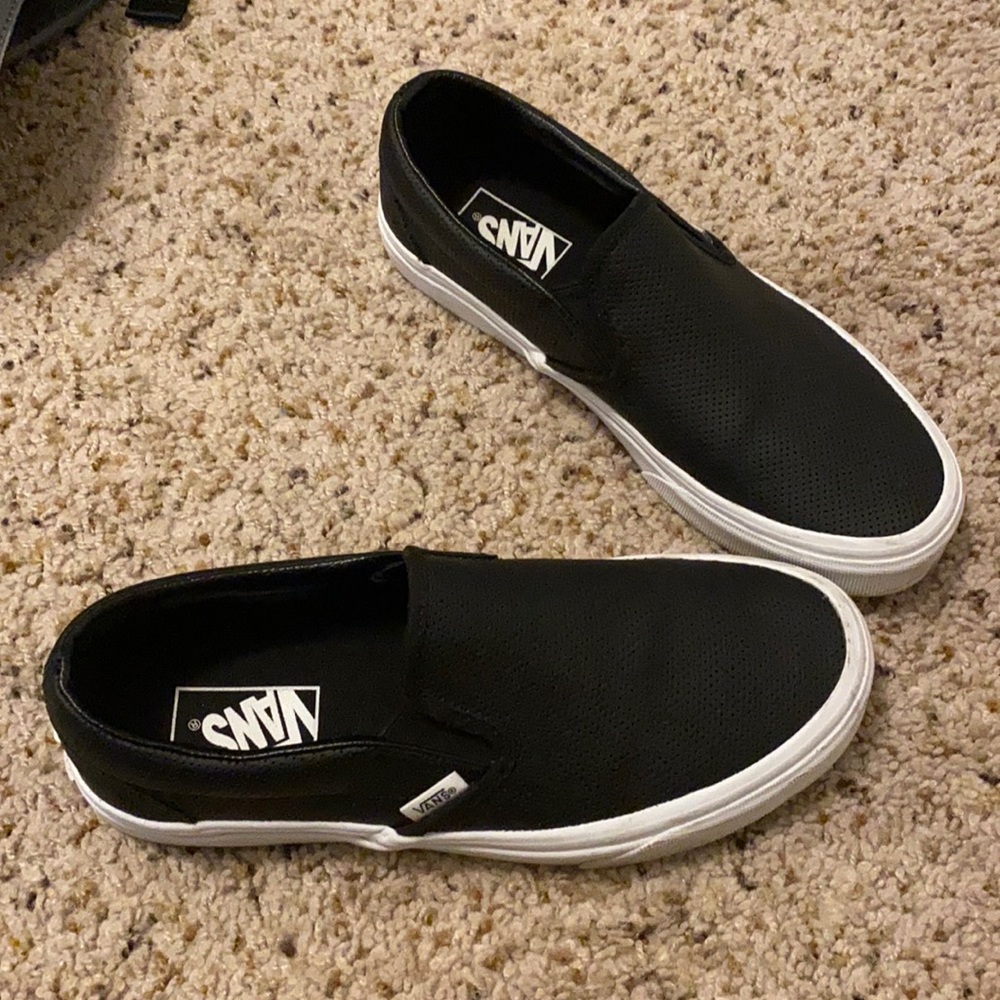 Black vans slip ons